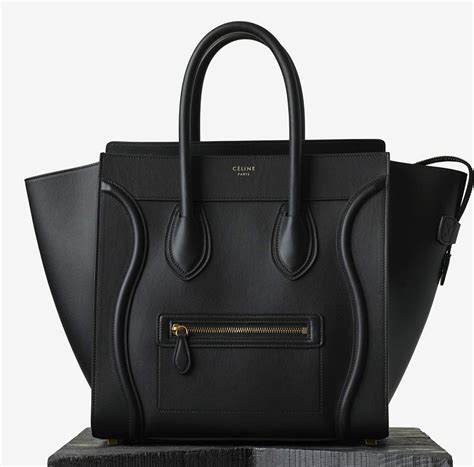 celine mini luggage tote black and white|authentic celine totes.